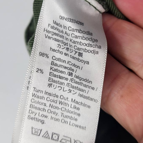 Madewell The‎ Perfect Vintage Fatigue Short Green Olive Size 31 - Picture 8 of 8